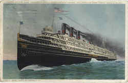 Steamer City Of Detroit Ill Postcard