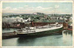 Anchor Line Dock Marquette, MI Postcard Postcard