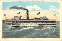 The Steamer G. A. Boeckling Postcard