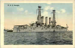 U. S. S. Georgia Boats, Ships Postcard Postcard
