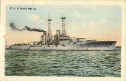 USS North Dakota Postcard