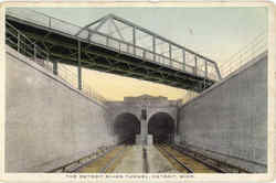 The Detroit River Tunnel Postcard