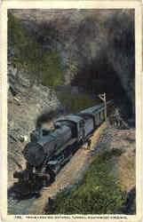 Train Leaving Natural Tunnel southwest Virginia Railroad (Scenic) Postcard Postcard