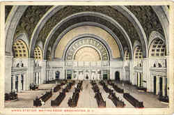 Union Station Waiting Room Postcard