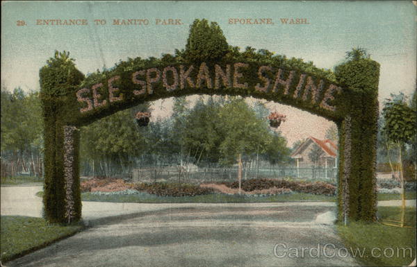Entrance to Manito Park Spokane Washington