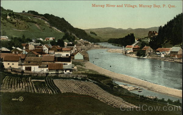 Murray River and Village Murray Bay PQ Canada Quebec