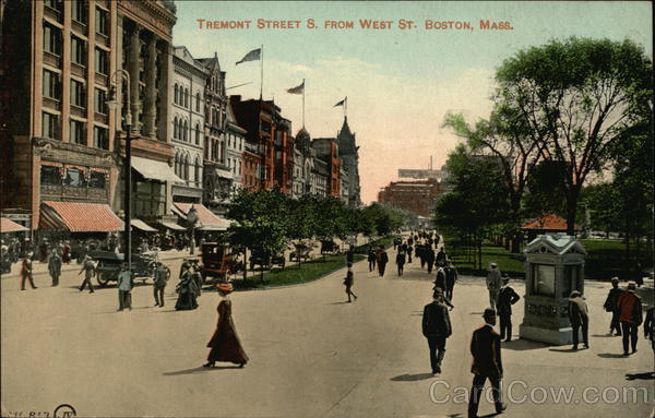 Tremont Street S. From West St. Boston Massachusetts
