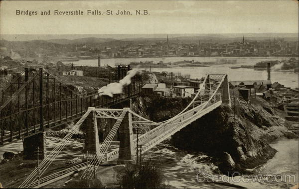 Bridges and Reversible Falls Saint John NB Canada New Brunswick