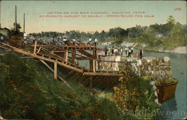 Cotton on the ship channel Houston Texas