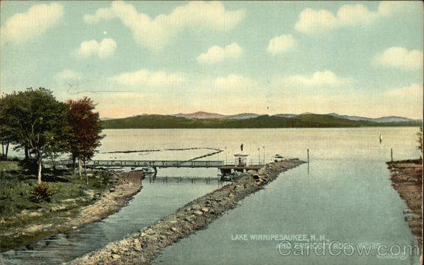 Lake Winnipesaukee and Endicott Rock, Weirs Lake Winnipeasukee New Hampshire