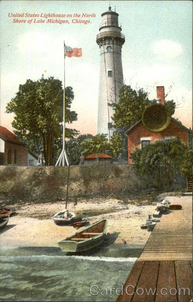 United States Lighthouse on the North Shore of Lake Michigan Chicago Illinois