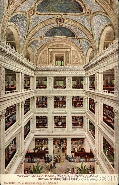 Tiffany Mosaic Dome, Marshall Field & Co.'s Retail Store Chicago Illinois