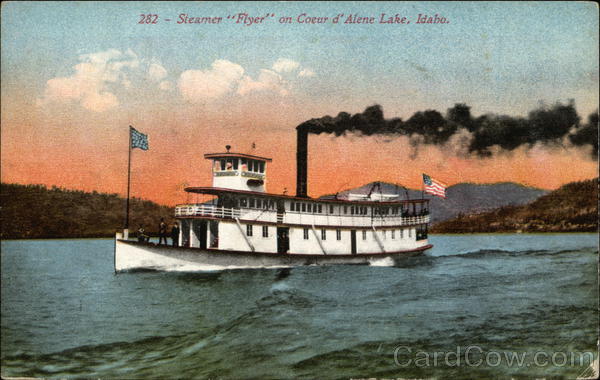 Steamer Flyer on Coeur d'Alene Lake Idaho