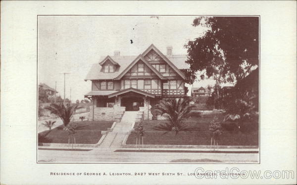 Residence of George A. Leighton, 2427 West Sixth St. Los Angeles California