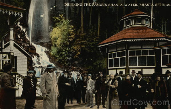 Drinking the Famous Shasta Water, Shasta Springs California