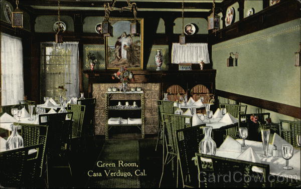 The Green Room of Casa Verdugo Eatery in California Glendale
