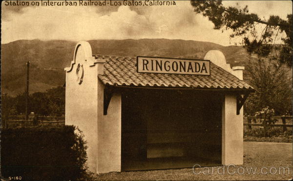 Station on Interurban Railroad Los Gatos California