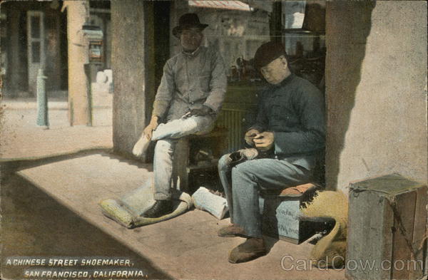 A Chinese Street Shoemaker San Francisco California