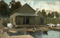 The Boat House from the Lake Postcard