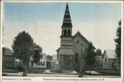 Methodist Church and Parsonage East Rochester, NH Postcard Postcard Postcard