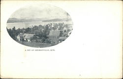 View of Town and Lake Postcard