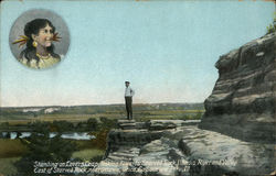 Standing on Lovers Leap Postcard