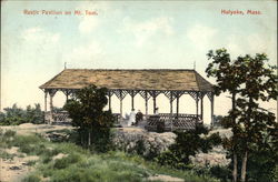 Rustin Pavilion on Mt. Tom Holyoke, MA Postcard Postcard Postcard