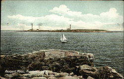 Thatchers Lights Rockport, MA Postcard Postcard Postcard