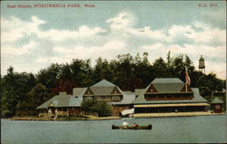 Boat House, Norumbega Park Postcard
