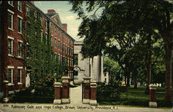 Robinson Gate and Hope College, Brown University Postcard
