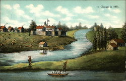 Chicago in 1831 Postcard