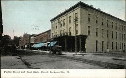 Pacific Hotel and East State Street Postcard