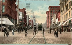 Main Street Scene - Streetcar, Pedestrians Main Street Scene - Streetcar, Pedestrians