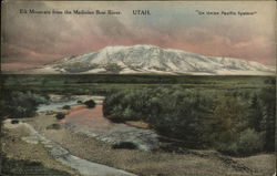 Elk Mountain from the Medicine Bow River Utah Postcard Postcard 