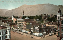 View of Town Looking Toward the Wasatch Mountains Ogden, UT Postcard Postcard Postcard