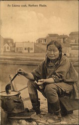 An Eskimo cook, Northern Alaska Postcard