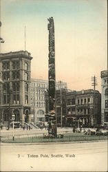 Totem Pole in the City Postcard