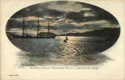 Moonlight, Tongue Point Astoria, OR Postcard Postcard Postcard