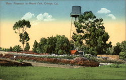 Water Reservoir in Hewes Park, Orange, Cal. Postcard