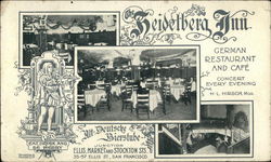 Heidelberg Inn German Restaurant and Cafe San Francisco, CA Postcard Postcard Postcard