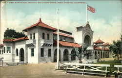 New Bath House, Showing End Facing Ocean Santa Barbara, CA Postcard Postcard Postcard