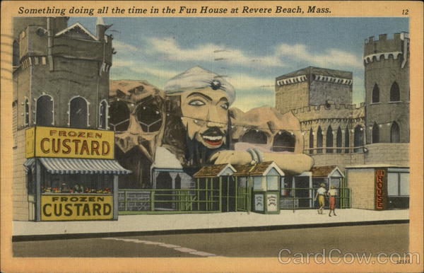 Something doing all the time in the Fun House at Revere Beach, Mass Massachusetts