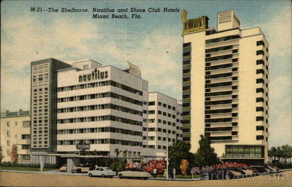 The Shelborne, Nautilus and Shore Club Hotels Miami Beach Florida