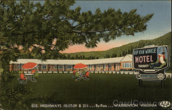 Rip Van Winkle Motel Warrenton Virginia