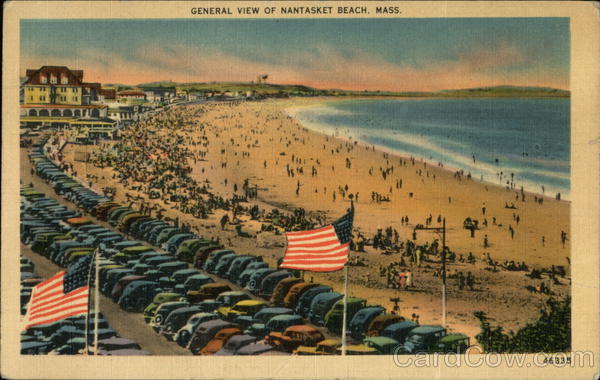 General View of Beach and Ocean Nantasket Beach Massachusetts