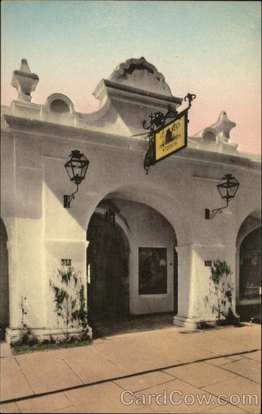 Ancapa Street, Entrance to De La Guerra Studios Santa Barbara California