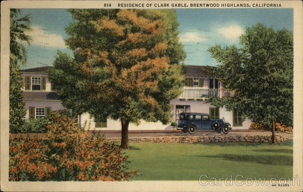 Residence of Clark Gable, Brentwood Highlands Brentwood Heights California