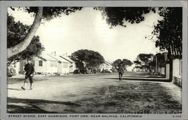 Street Scene, East Garrison, Fort Ord Salinas, CA Postcard