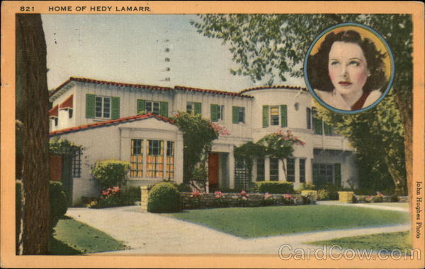 Home of Hedy Lamarr and Portrait Beverly Hills California