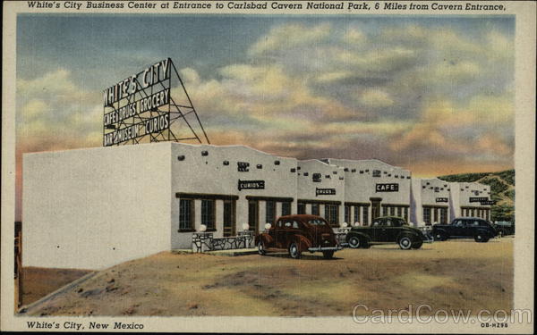 Business Center at Entrance to Carlsbad Cavern National Park Whites City New Mexico